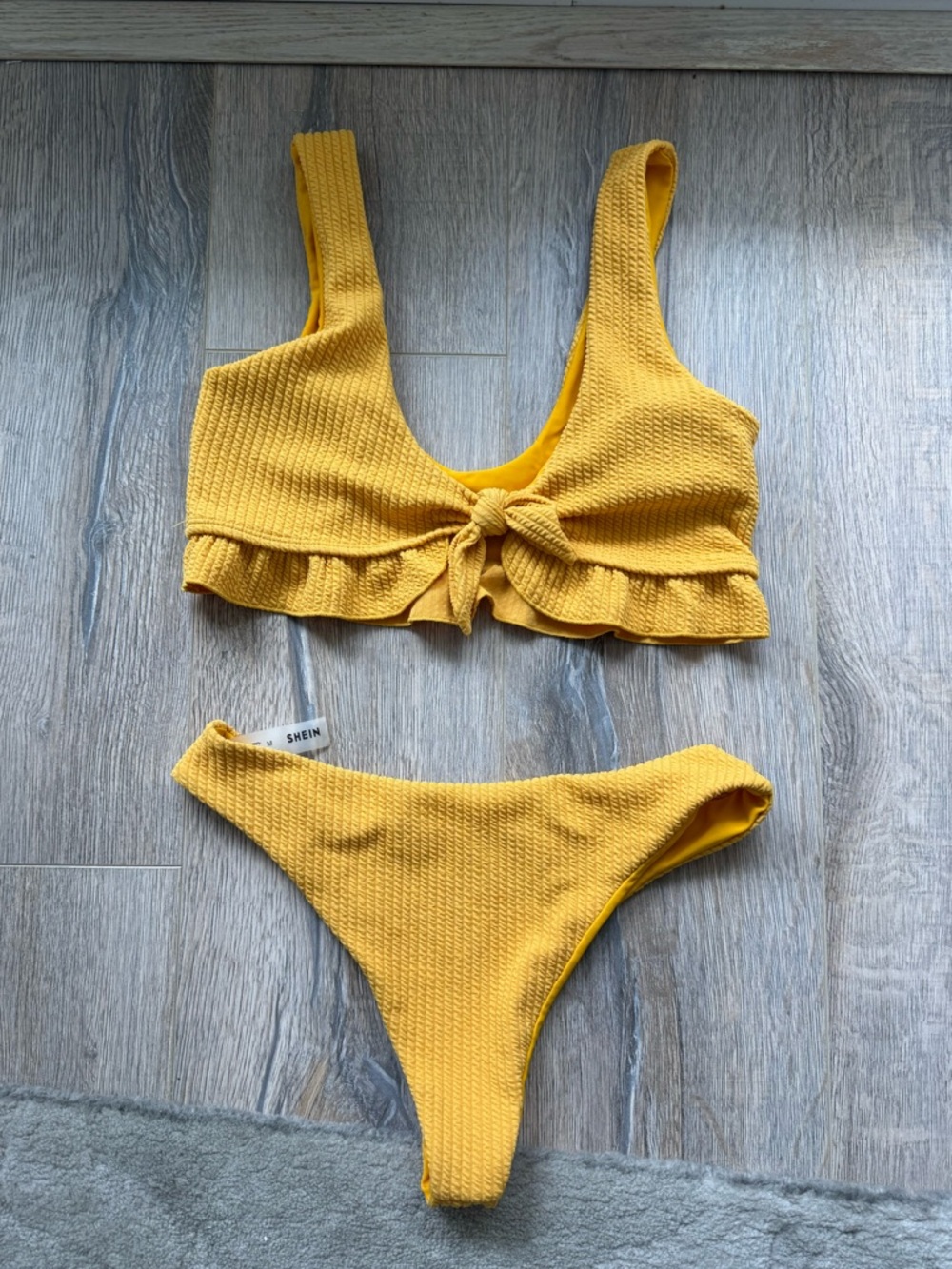 Yellow Ribbed Bikini